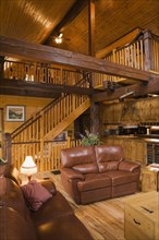 Living room inside a Canadiana Cottage