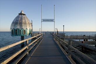 Submerged gondola at the pier