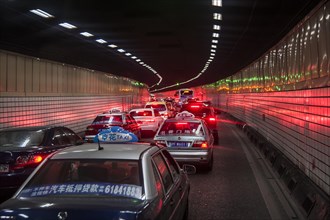 Cars in a tunnel