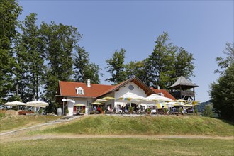 Tavern on Worth island on Lake Schliersee