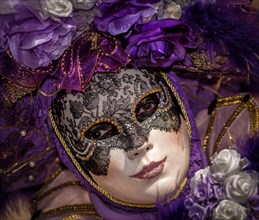 Woman dressed up for the Carnival of Venice