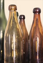Glass bottles used for traditional ale