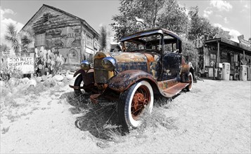 Old rusty Ford Model A