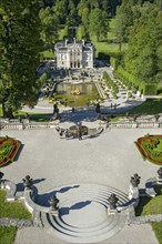 Terrace gardens in the grounds of Schloss Linderhof Palace