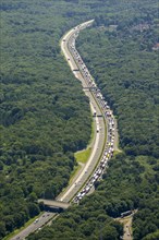Traffic jam on the A3 motorway