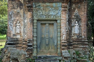 Door on a tower in the Bakong Temple