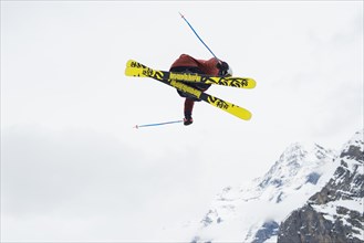 Trick skier jumping