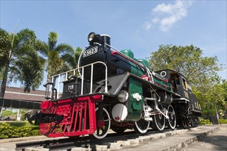 Steam locomotive at a museum