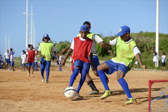 Soccer event for children and young people from poor neighborhoods