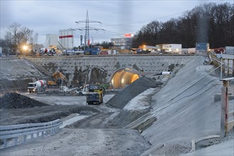 Fildertunnel construction site at Fasanenhof