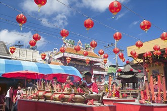 Chinese New Year celebrations held at Songkhla City Pillar Shrine on Nang Ngam road