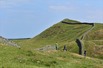 Hadrian's Wall meandering through the landscape