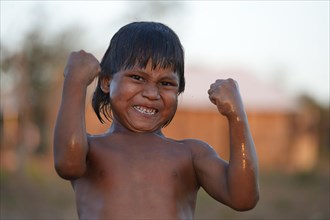 Strong boy of the Xavantes people