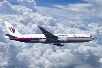 Malaysia Airlines Boeing 777-2H6ER in flight