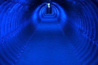Blue tunnel at the Zollverein coking plant