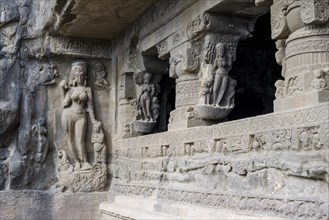 Stone reliefs in cave 16