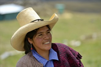 Woman wearing a traditional hat