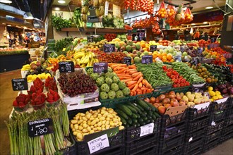 Market stall selling fruit and vegetables