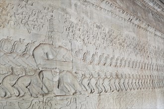 Bas-relief depicting The Churning of the Ocean of Milk