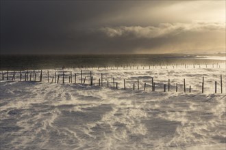 Snow drifts in the fjord