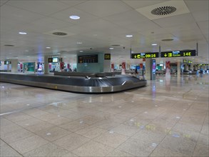 Baggage carousel at Barcelona Airport
