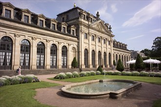 Schlossgarten Castle Gardens and Stadtschloss City Palace with the Orangery and a restaurant