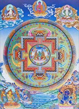 Green Tara Mandala depicting the maternal protector from all dangers in the ocean of existence