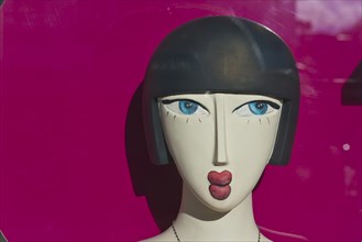 Mannequin head in an Art Deco style