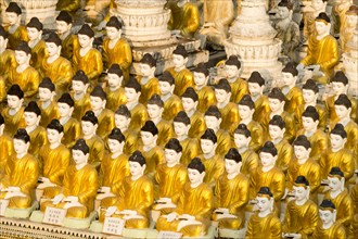 Small seated Buddha figures
