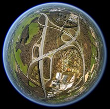 Aerial view shot with a fisheye lens