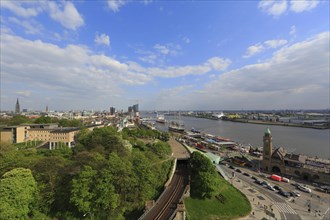 Elbe River from left with the Sintfang Youth Hostel