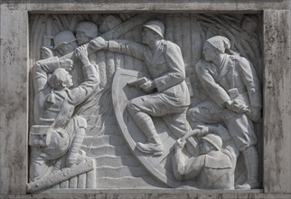 Relief with war representations of the fascists