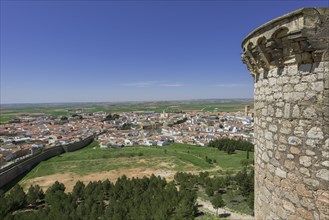 View from the ramparts of Castillo de Belmonte castle