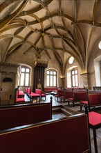 Medieval room with a ribbed vault at Prague Castle