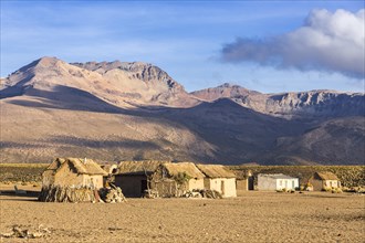 Simple houses in the Sajama National Park