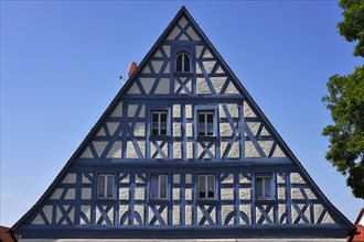 Old restored half-timbered house