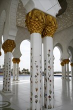 Decorated columns in Sheikh Zayed Mosque