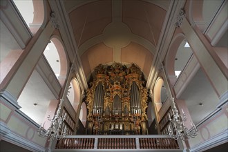 Baroque organ case in the St. Kilian's Church