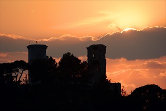 The castle at sunset