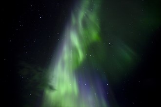 Swirling northern polar lights
