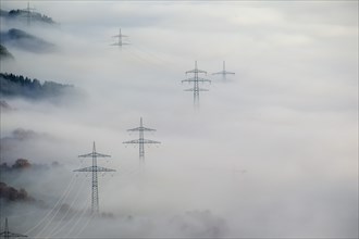 Pylons in the fog