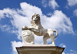 Lion sculpture near Schloss Nordkirchen Palace