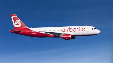 Air Berlin Airbus A320-214 in flight