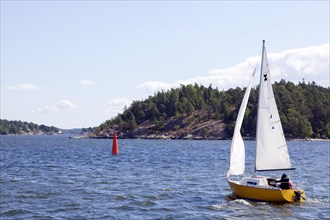 Sailing boat in the Stockholm archipelago