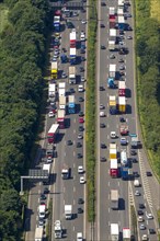 Traffic jam on the A2 motorway