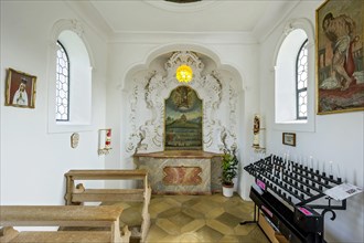 Interior with altar of the Wieskapelle chapel