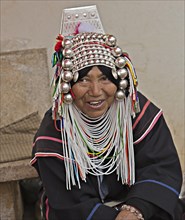 Woman of the mountain ethnic group of the Akha