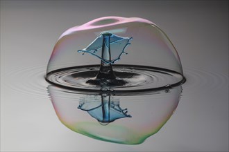 Three drops collide