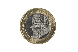 A special edition two pound coin marking the 200th anniversary of the birth of Charles Dickens
