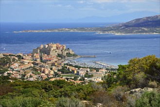 View of the town with the harbor and the citadel